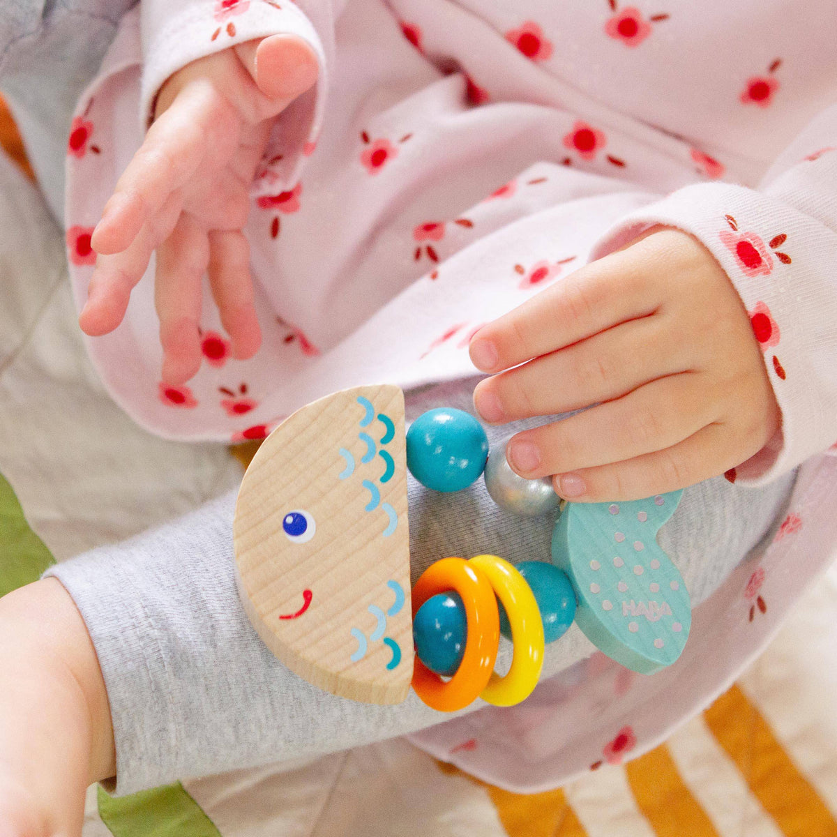 Rattlefish Wooden Baby Rattle | Wooden Baby | The Baby Penguin
