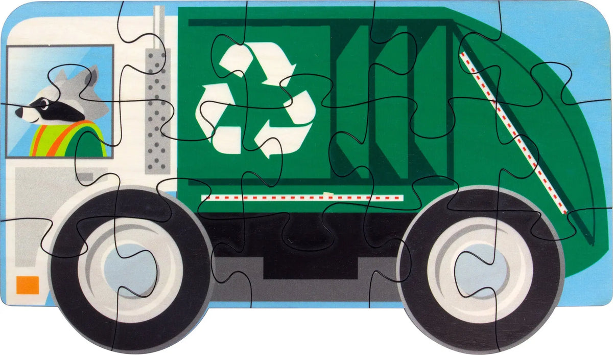 Recycling Truck Jigsaw Puzzle | Sustainable Toy | USA Made