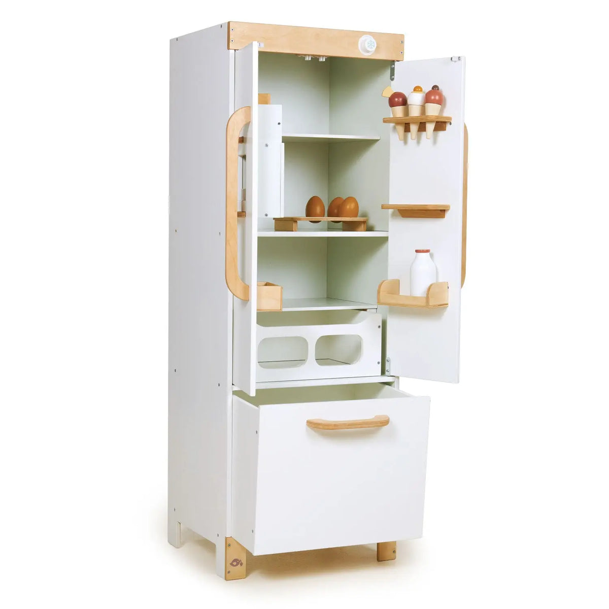 Tender Leaf Wooden Play Refrigerator with Ice Dispenser