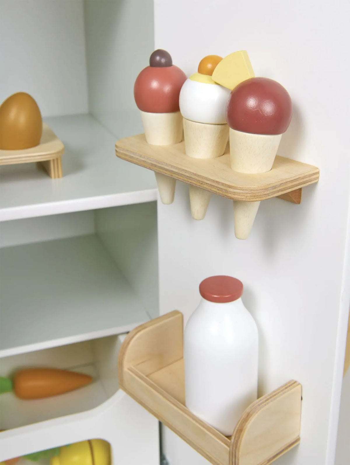 Tender Leaf Wooden Play Refrigerator with Ice Dispenser