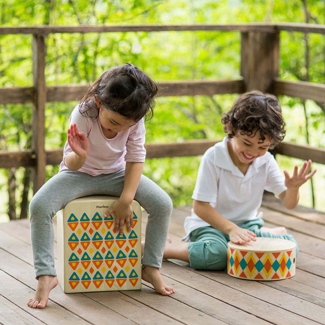 PlanToys Rhythm Box II Wooden Cajon Drum