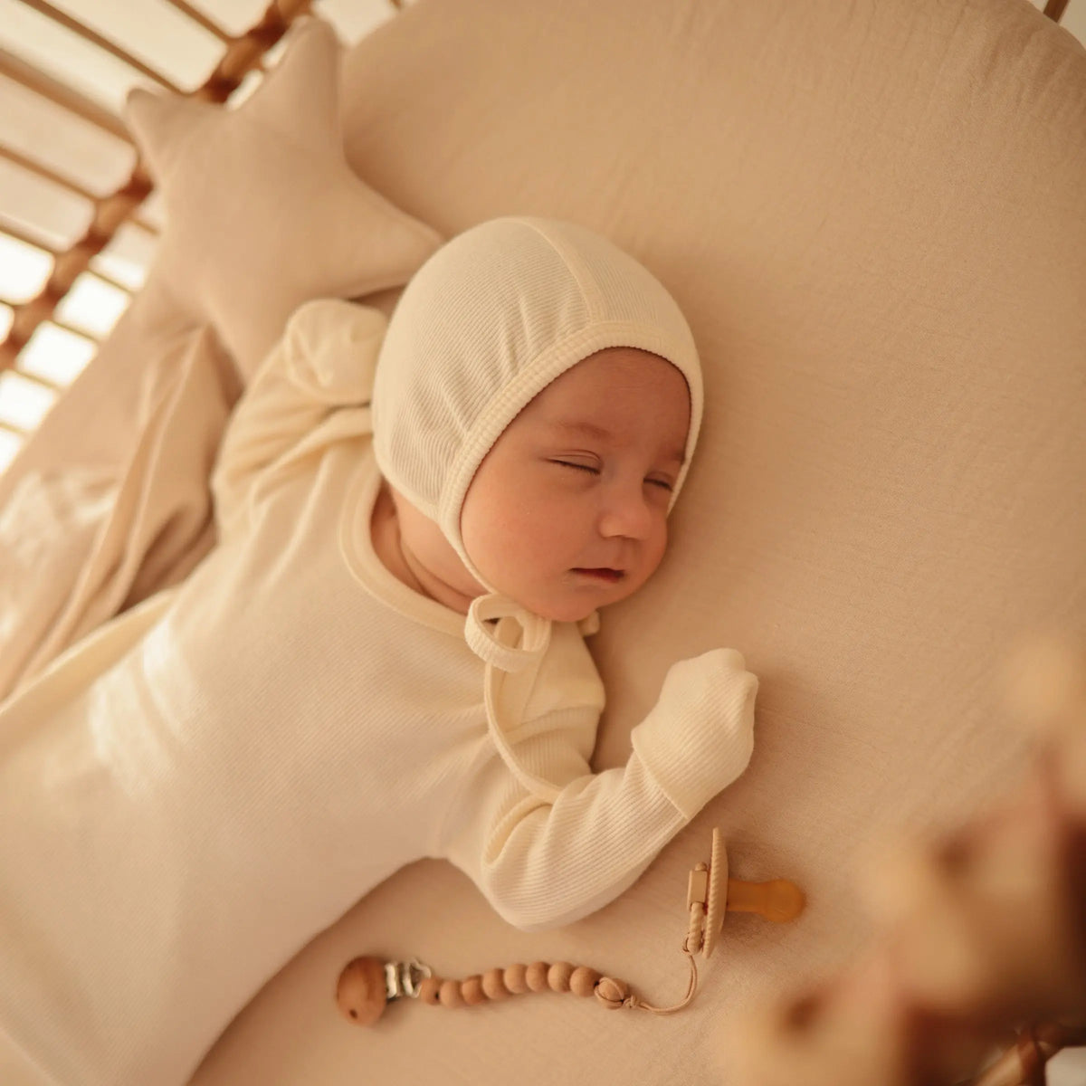 Ribbed Baby Bonnet | Baby Clothes | The Baby Penguin