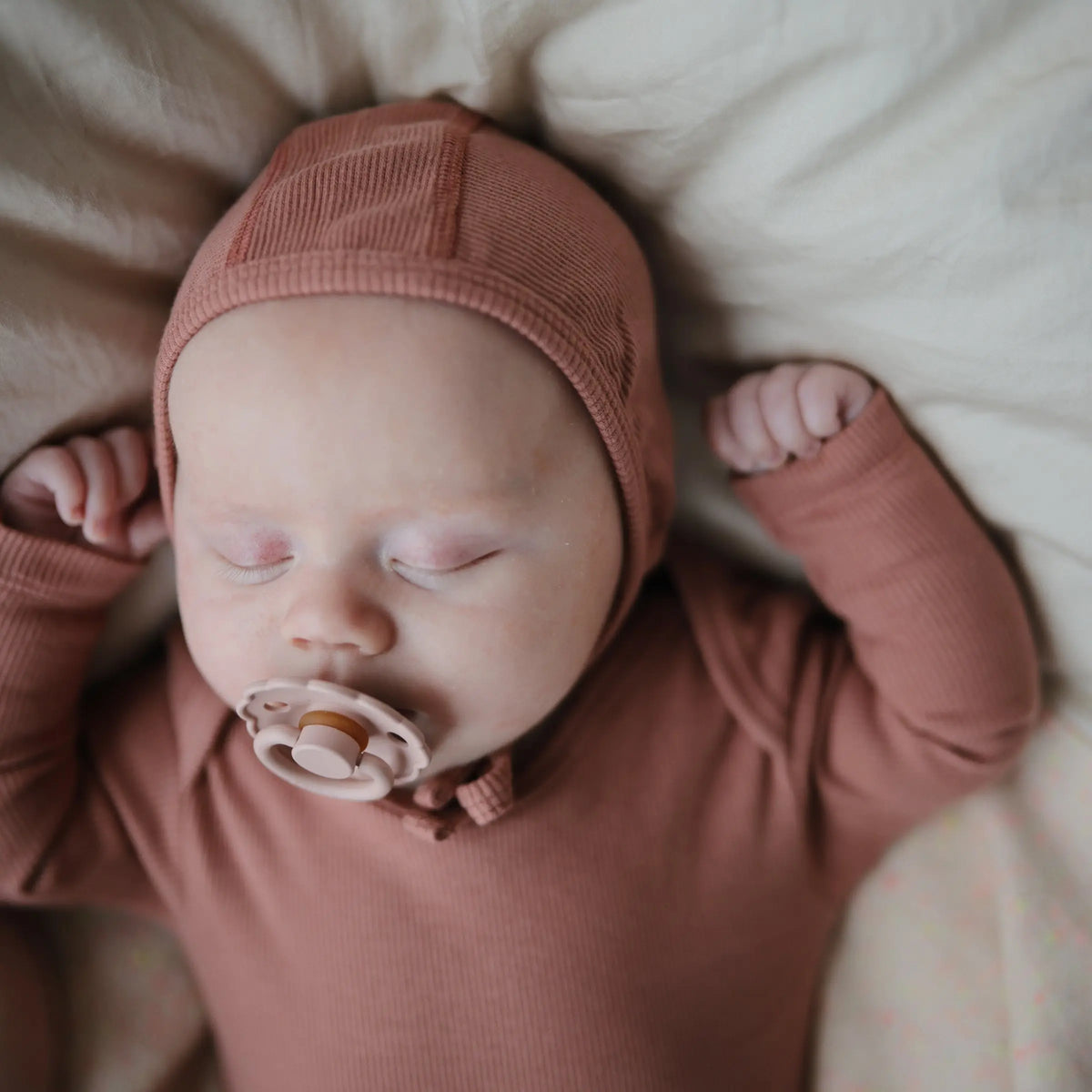 Ribbed Baby Bonnet | Baby Clothes | The Baby Penguin