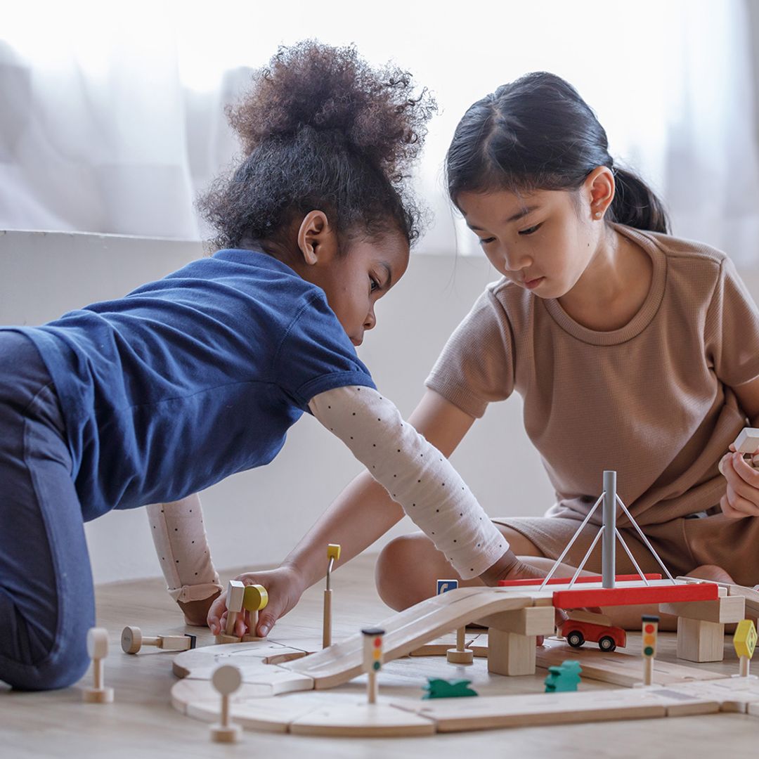 PlanToys Wooden Road System Playset, 34 Pieces
