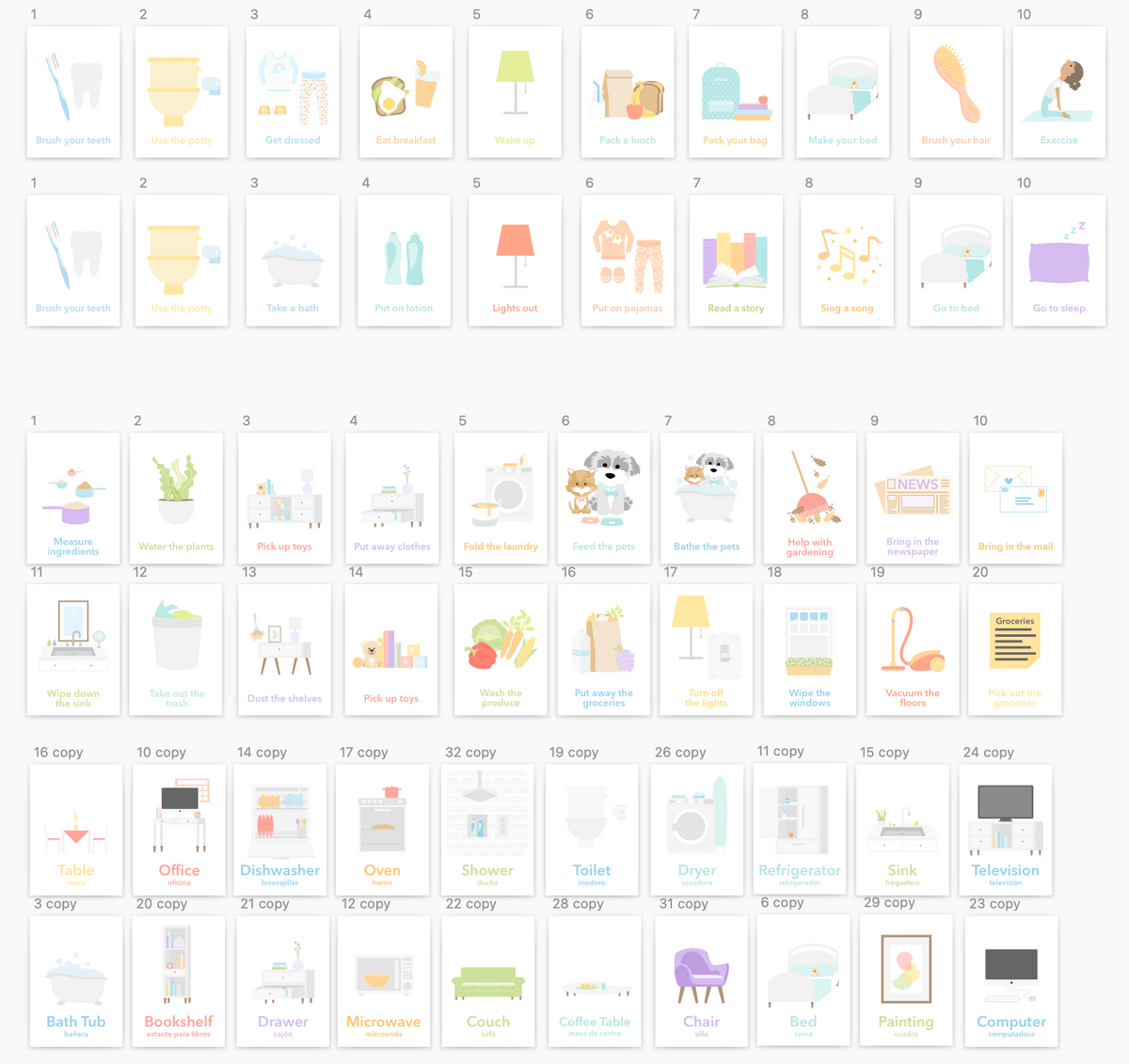 Routines Flashcards Bundle - The Baby Penguin
