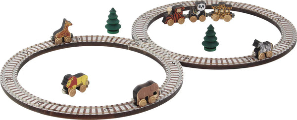 Safari Animal Train Set | Made in the USA | NameTrains Maple Landmark