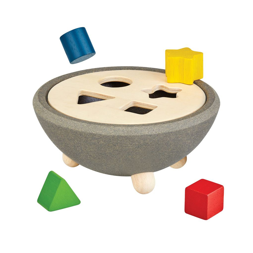 Shape Sorting Bowl - Top Sustainable Toy - PlanToys USA - The Baby Penguin