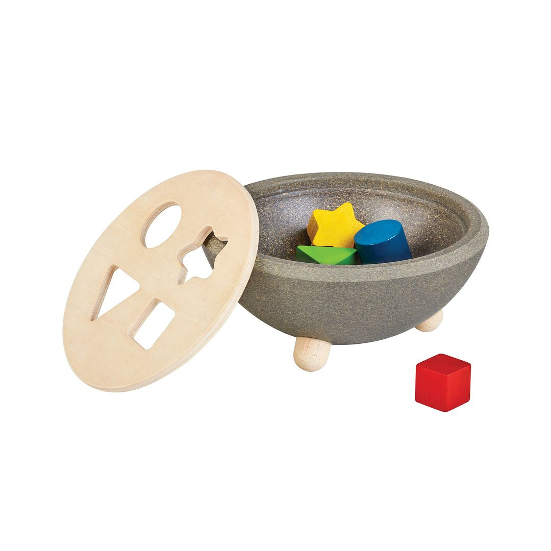 PlanToys Wooden Shape Sorting Bowl