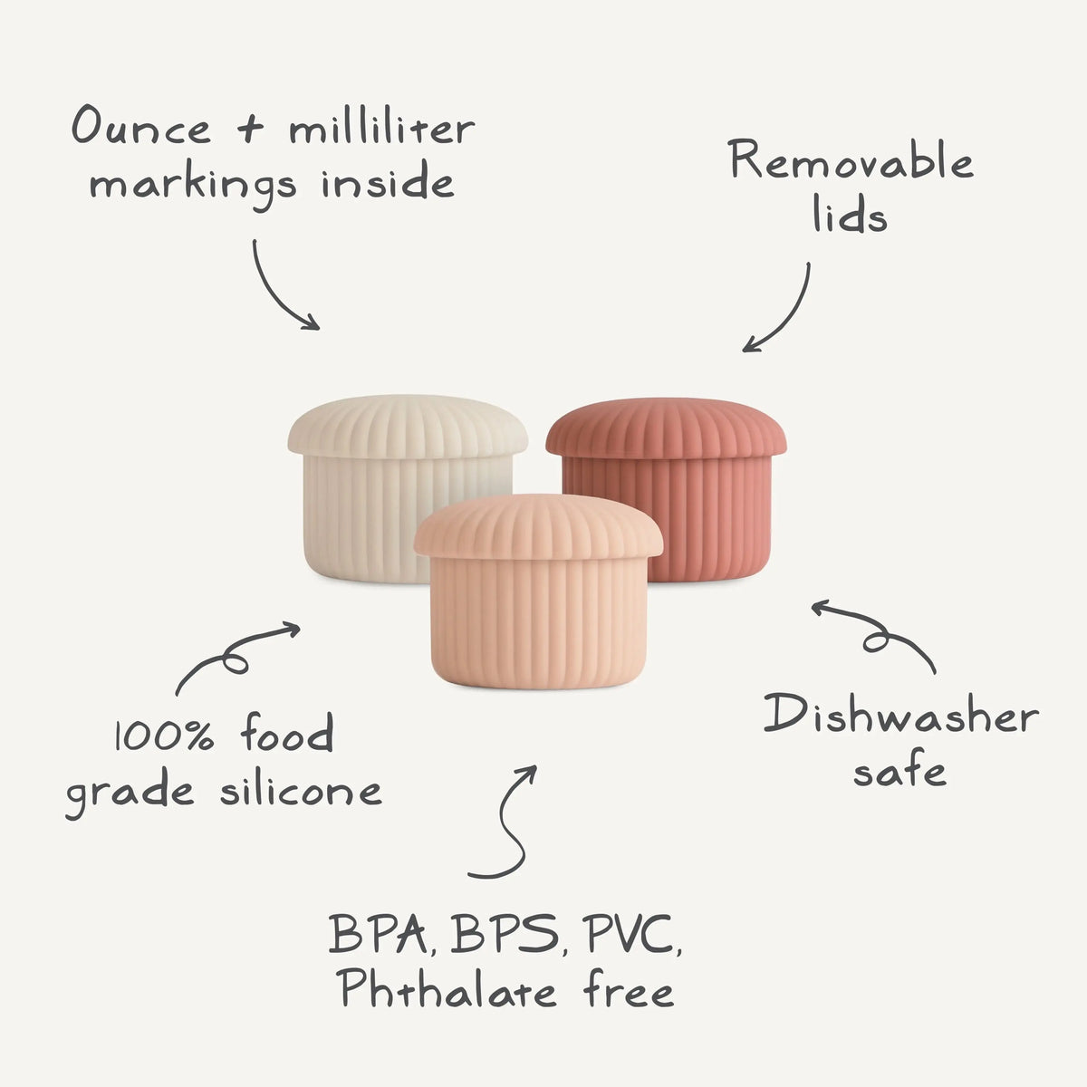 Silicone Baby Food Containers | Baby Food Containers | The Baby Penguin