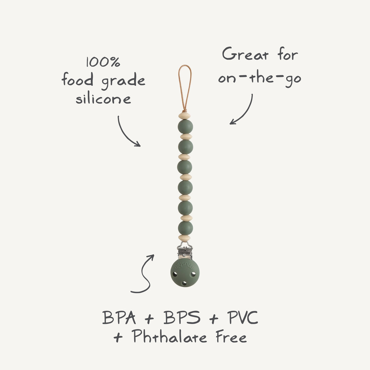 Silicone Pacifier Clip | Luna - The Baby Penguin