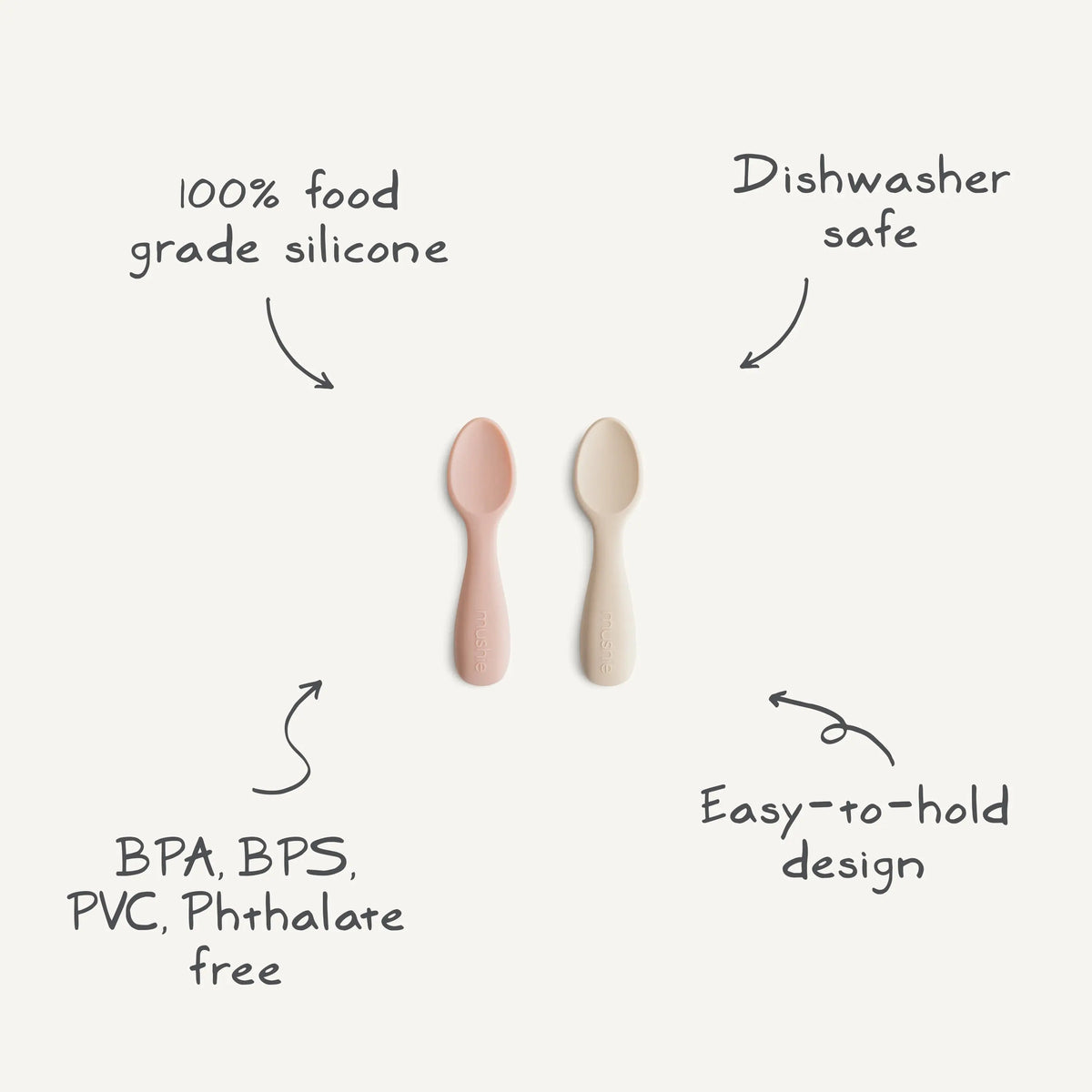 Silicone Toddler Starter Spoons | silicone tableware | The Baby Penguin