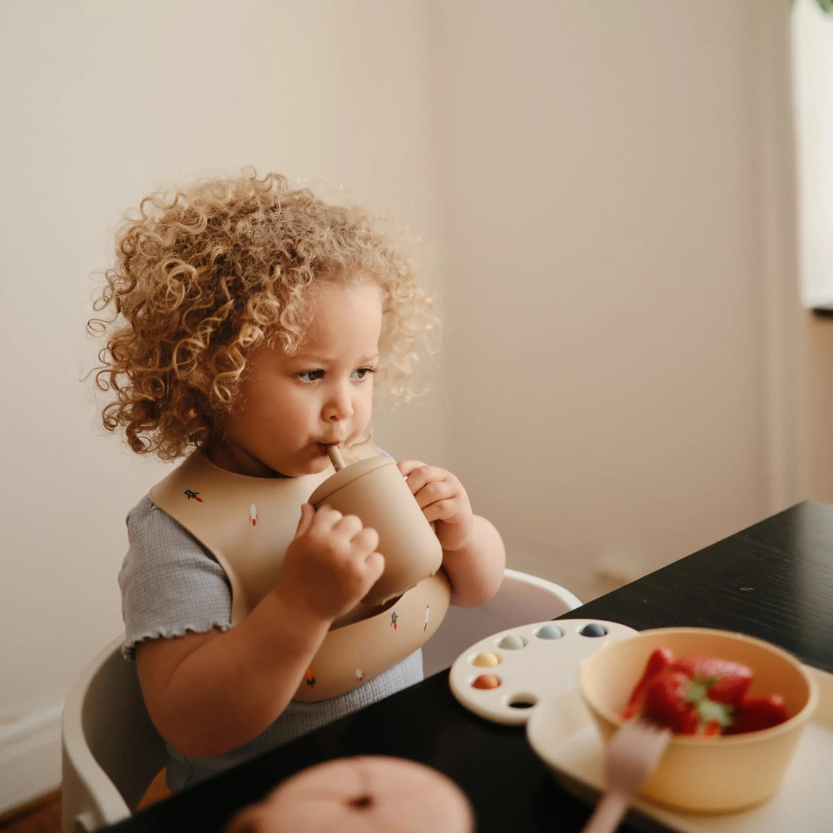 Silicone Training Cup + Straw | Sippy Cups | The Baby Penguin