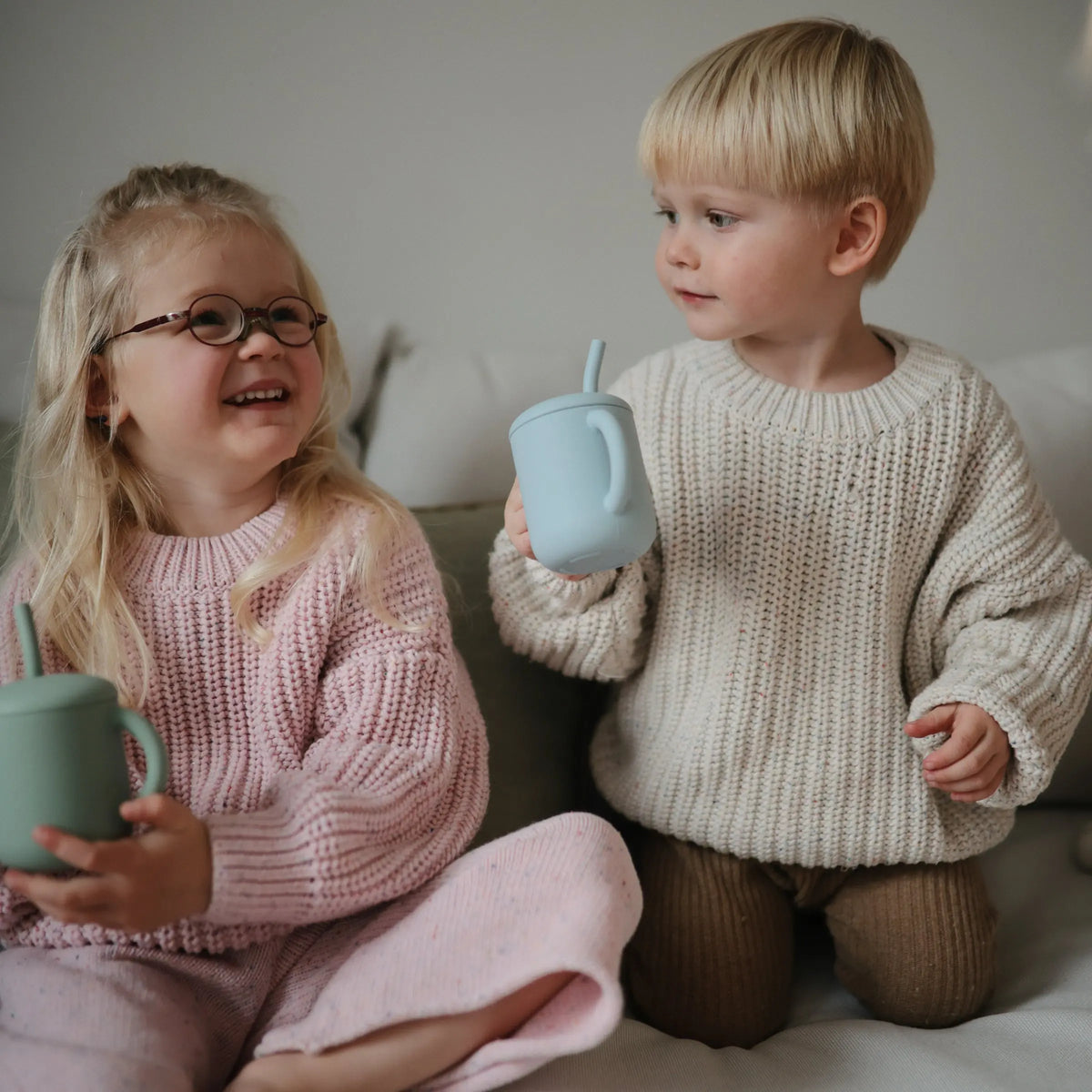 Silicone Training Cup + Straw | Sippy Cups | The Baby Penguin