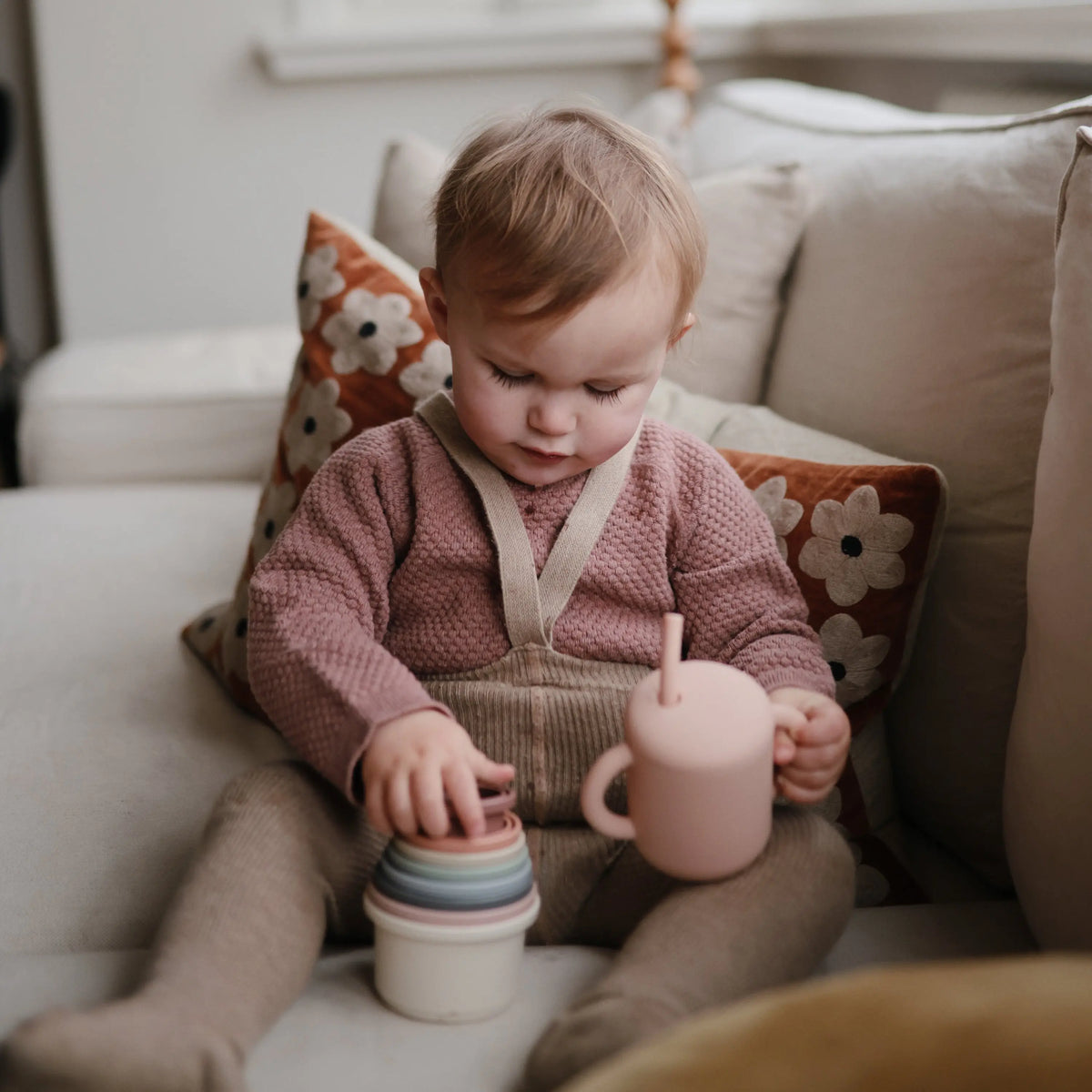 Silicone Training Cup + Straw | Sippy Cups | The Baby Penguin