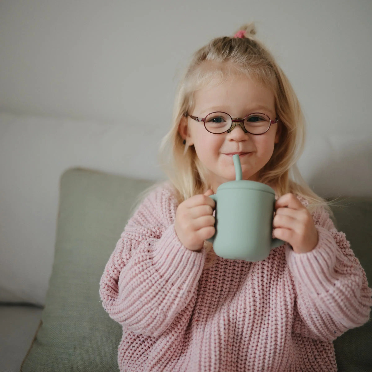 Silicone Training Cup + Straw | Sippy Cups | The Baby Penguin