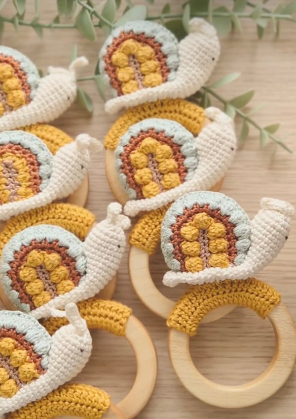 Snail - Nature Inspired Gender Neutral Rattle - The Baby Penguin