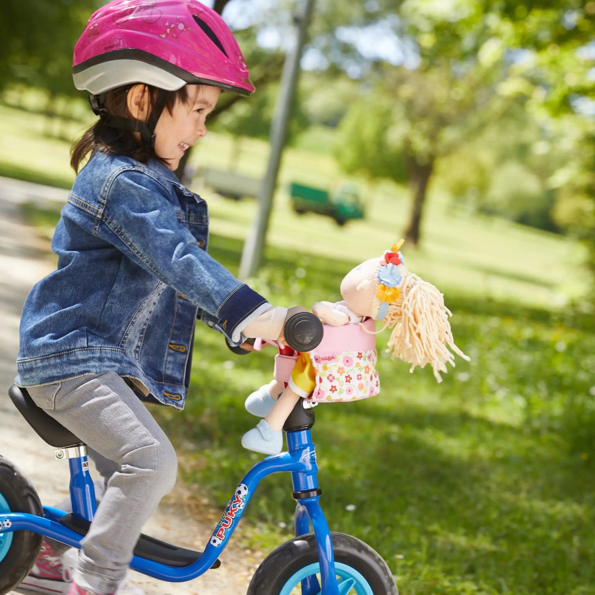 Soft Doll's Bike Seat Flower Meadow | Doll Accessories | The Baby Penguin