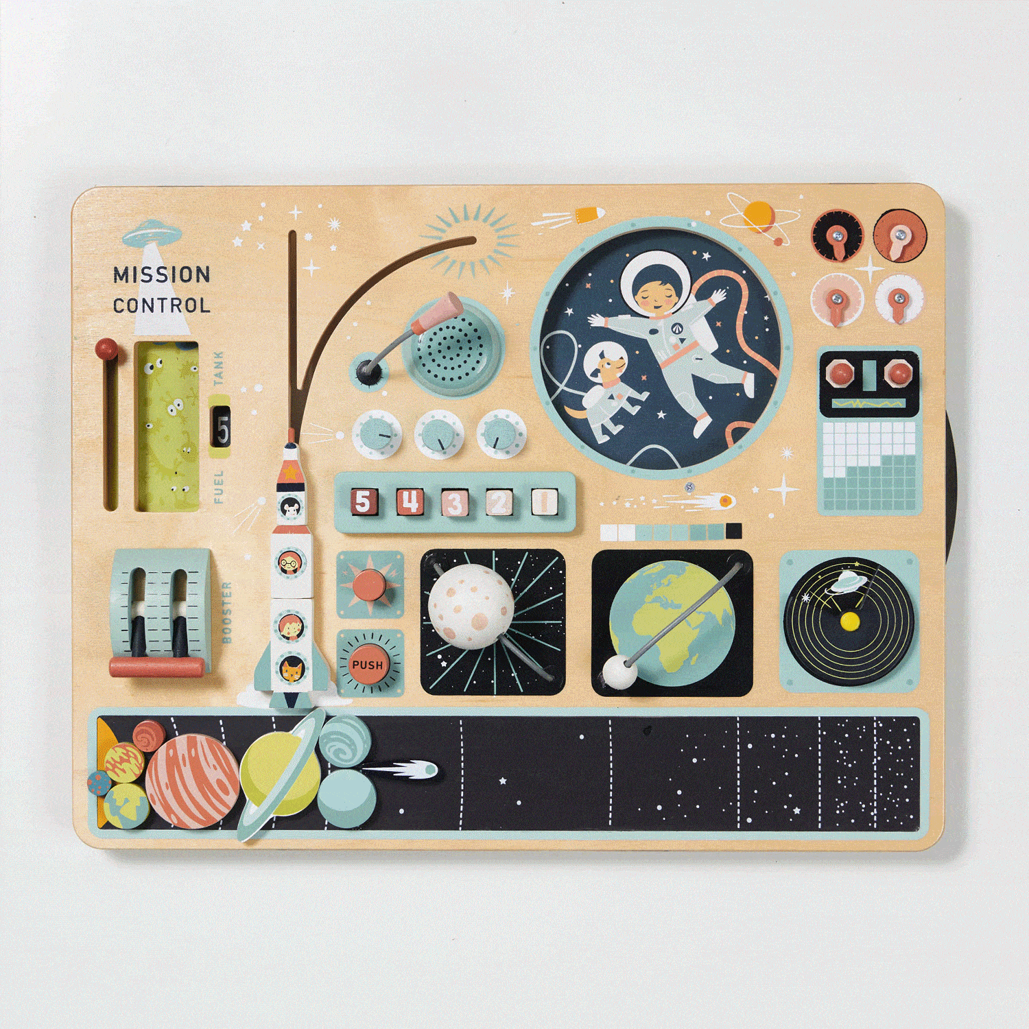 Tender Leaf Space Station Wooden Activity Board