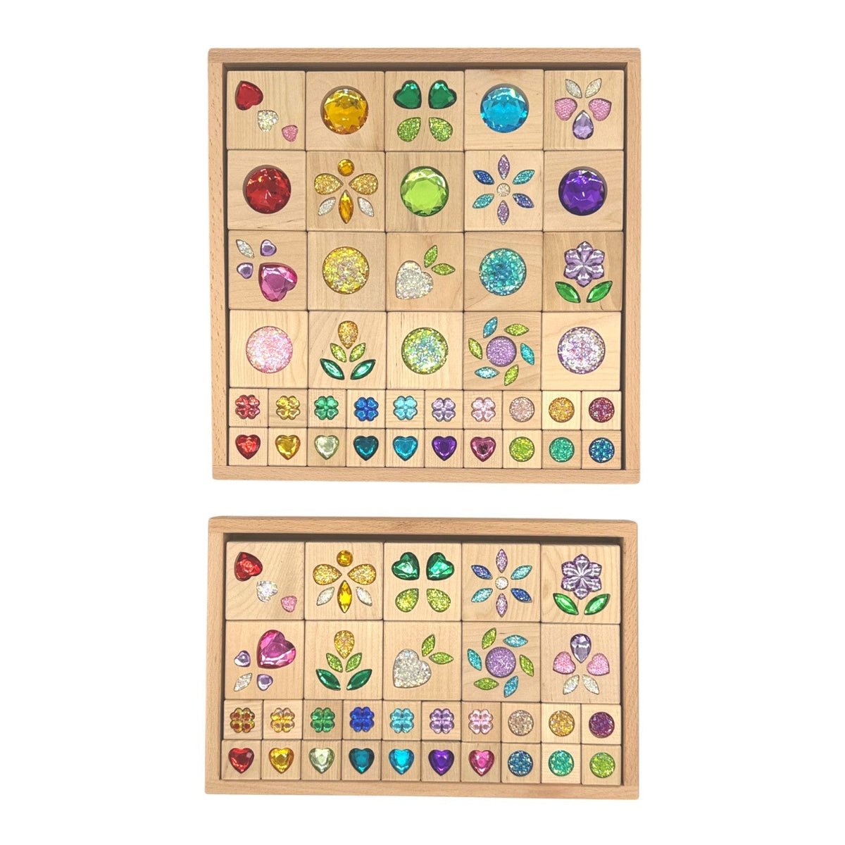 Sparkle Garden Gem Blocks – 30- or 40-Piece Set by Green Elephant Home and Toys