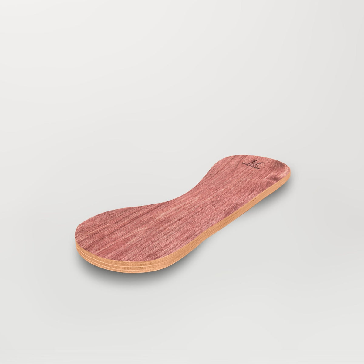 Reddish-brown Spinzee board with visible grain, angled view.