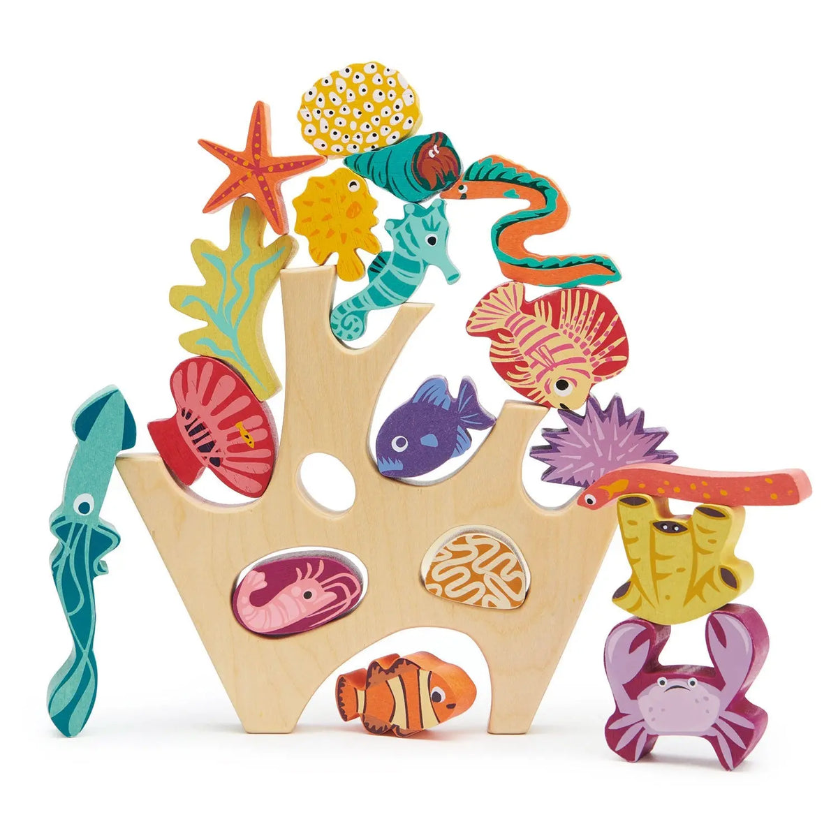 Tender Leaf Stacking Coral Reef Wooden Balance Toy