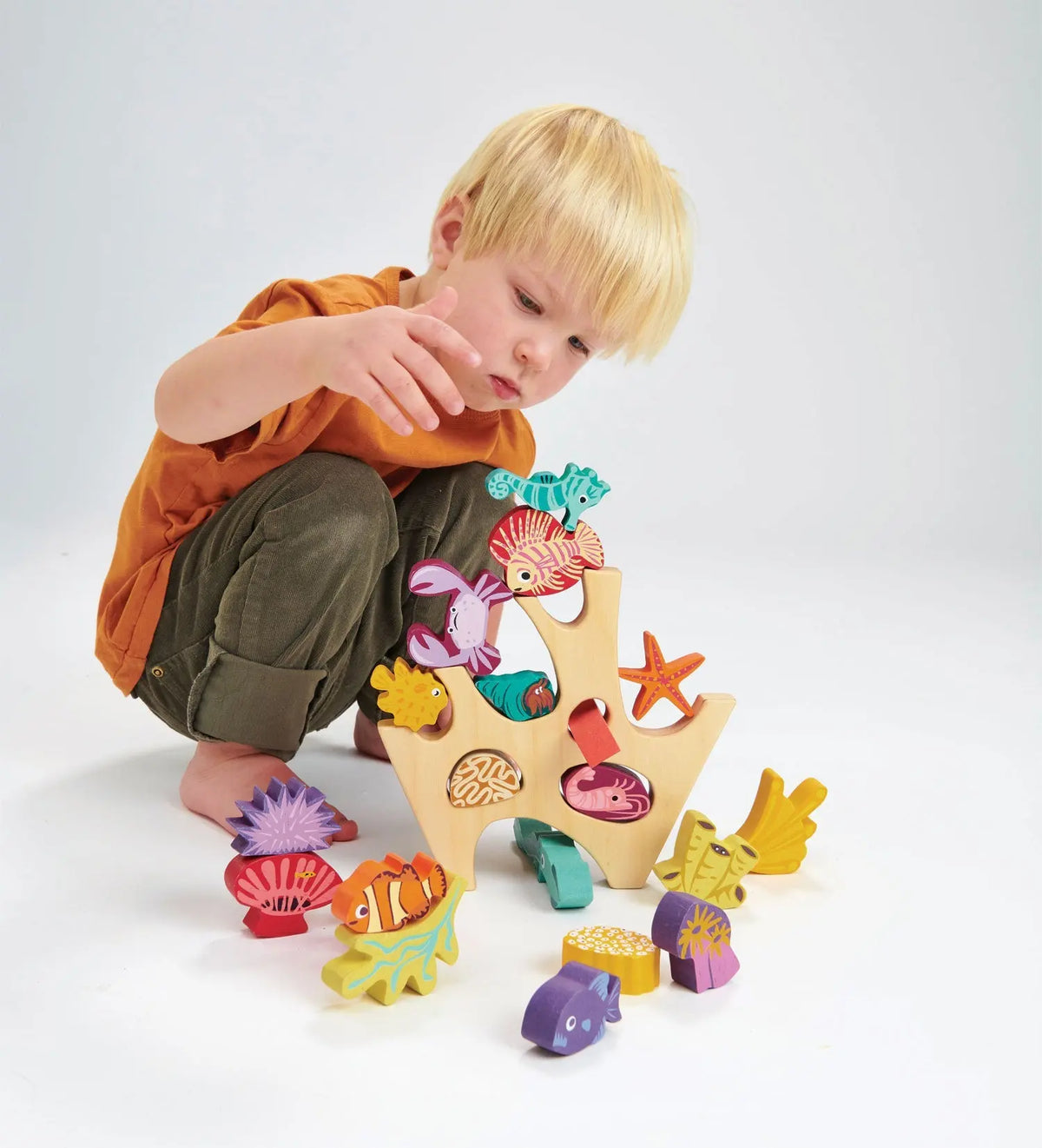 Tender Leaf Stacking Coral Reef Wooden Balance Toy