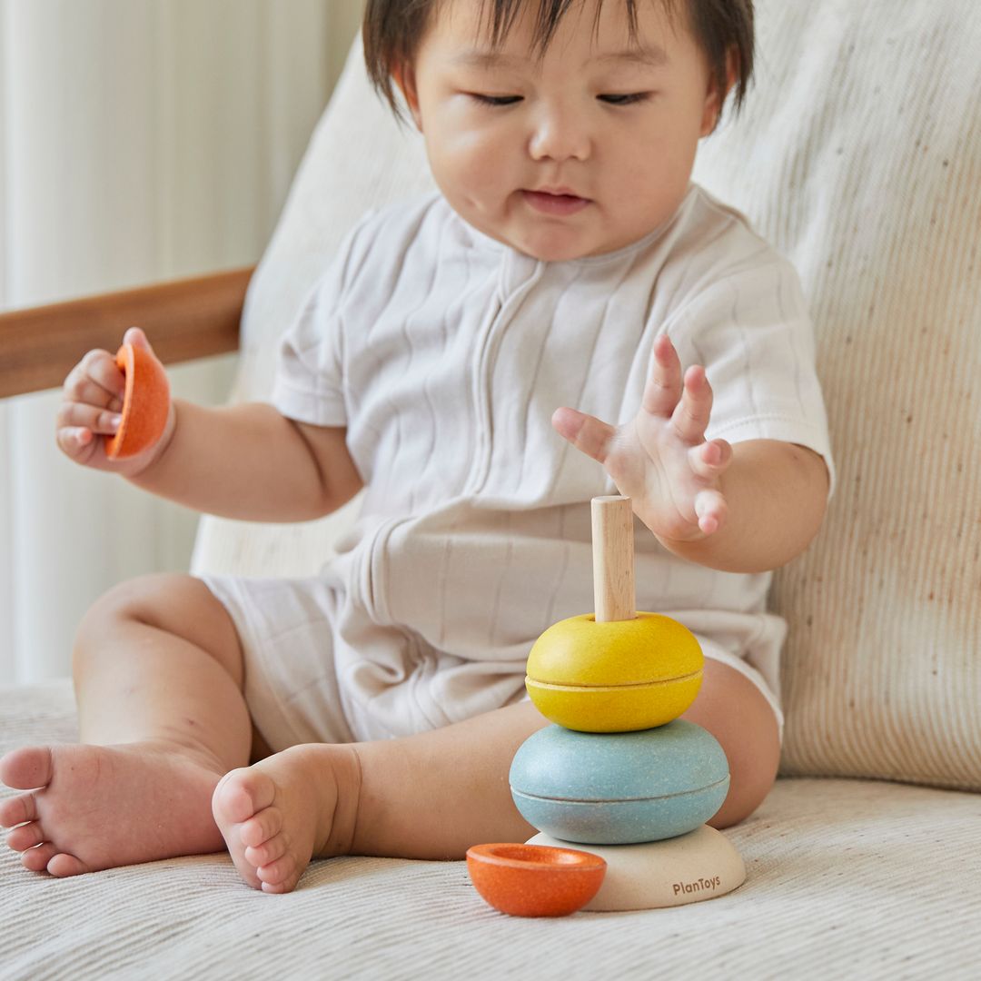 PlanToys Wooden Stacking Ring Cups