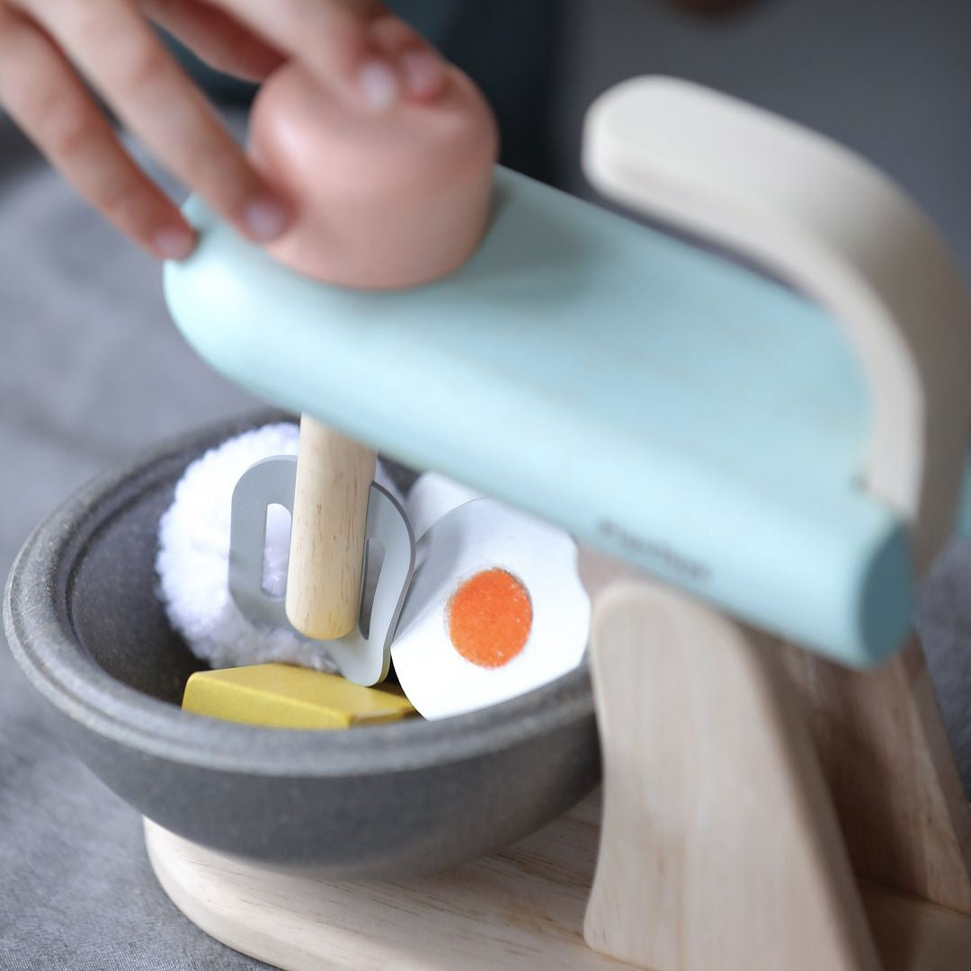 PlanToys Wooden Stand Mixer Pretend Baking Set