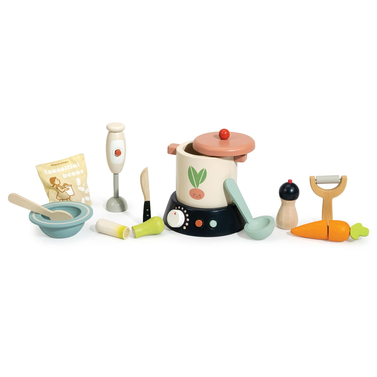 Tender Leaf Stir and Serve Wooden Soup Maker Play Set