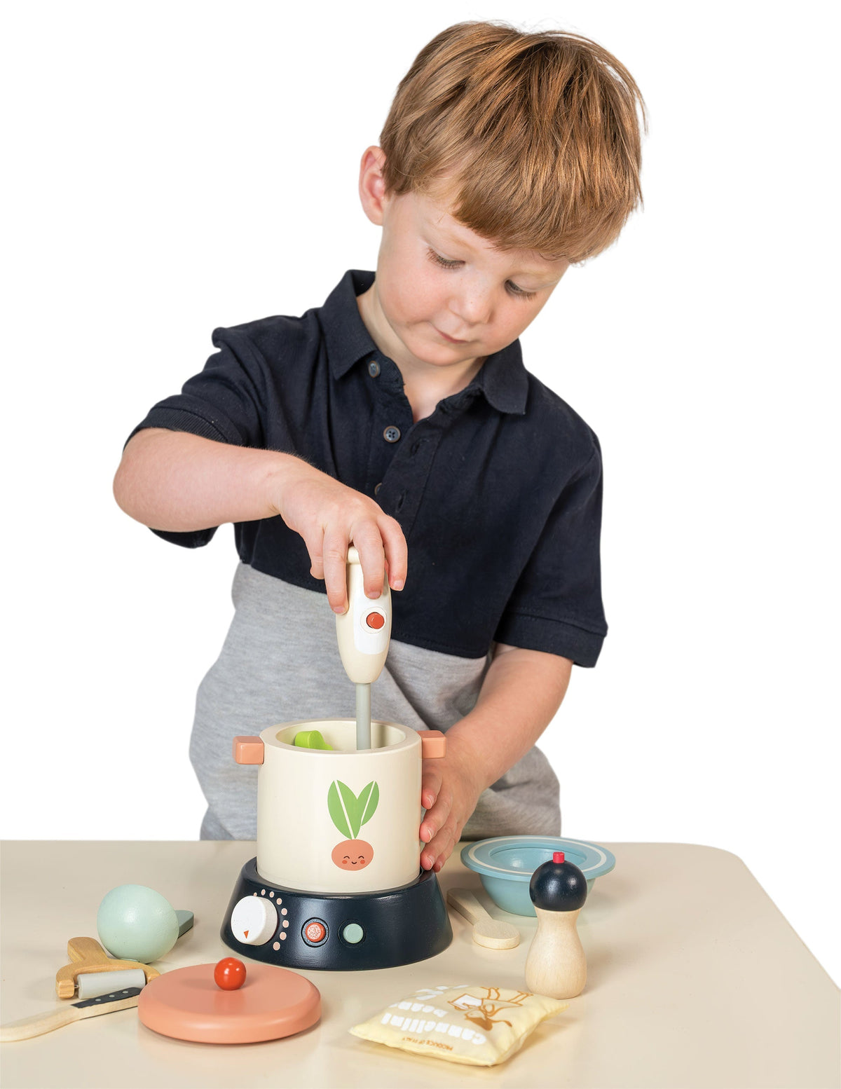 Tender Leaf Stir and Serve Wooden Soup Maker Play Set
