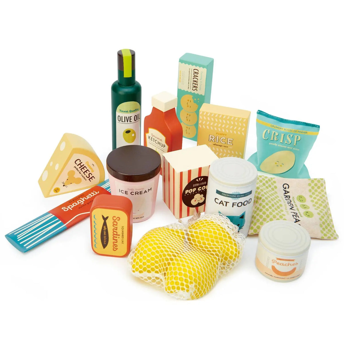 Tender Leaf Supermarket Grocery Wooden Play Food Set