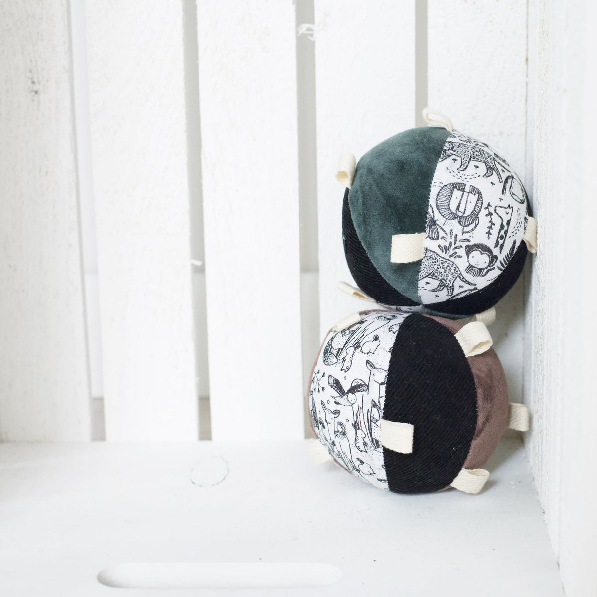 Taggy Ball with Rattle - Woodland - The Baby Penguin