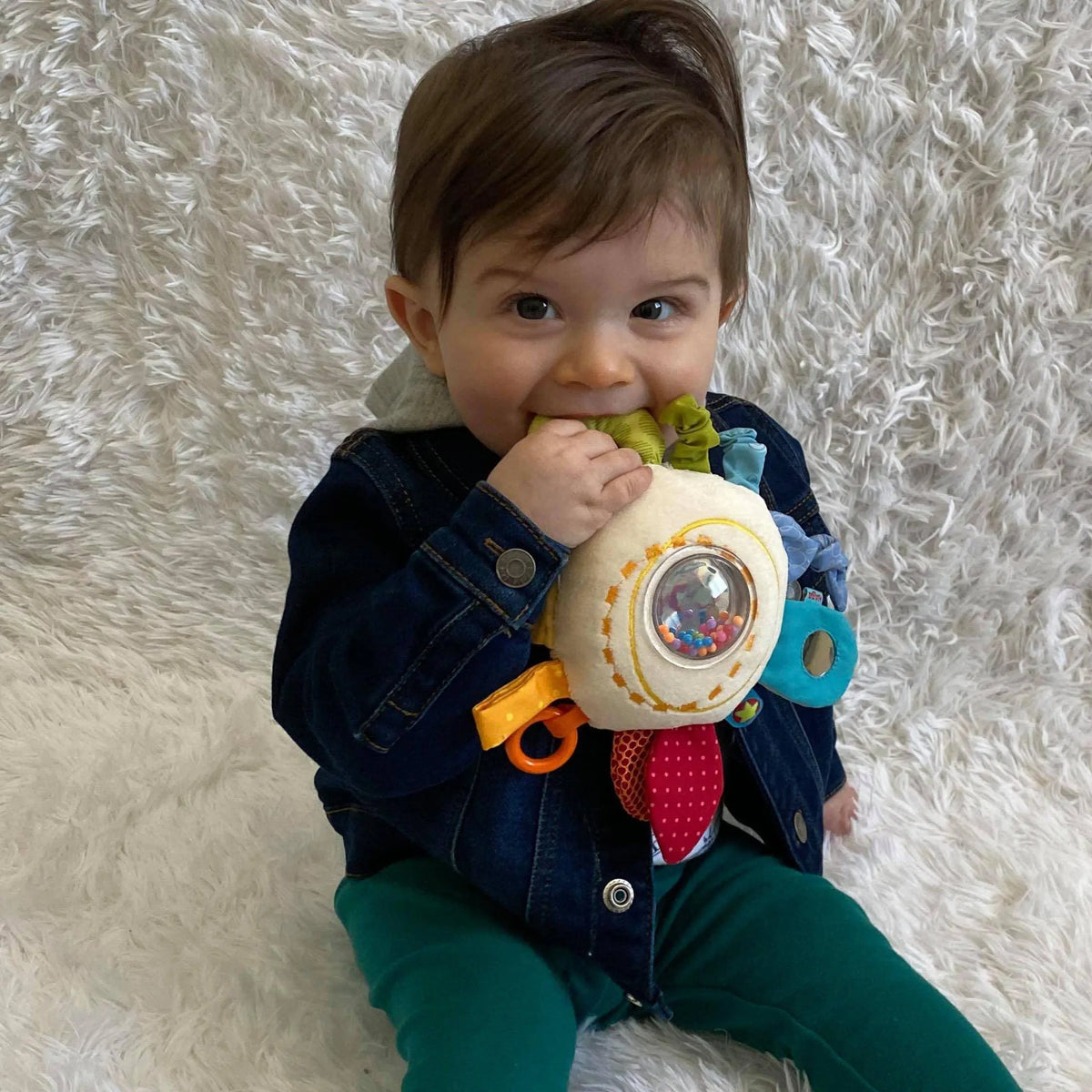Teether Cuddly Rainbow Round Activity Toy | Plush Baby | The Baby Penguin