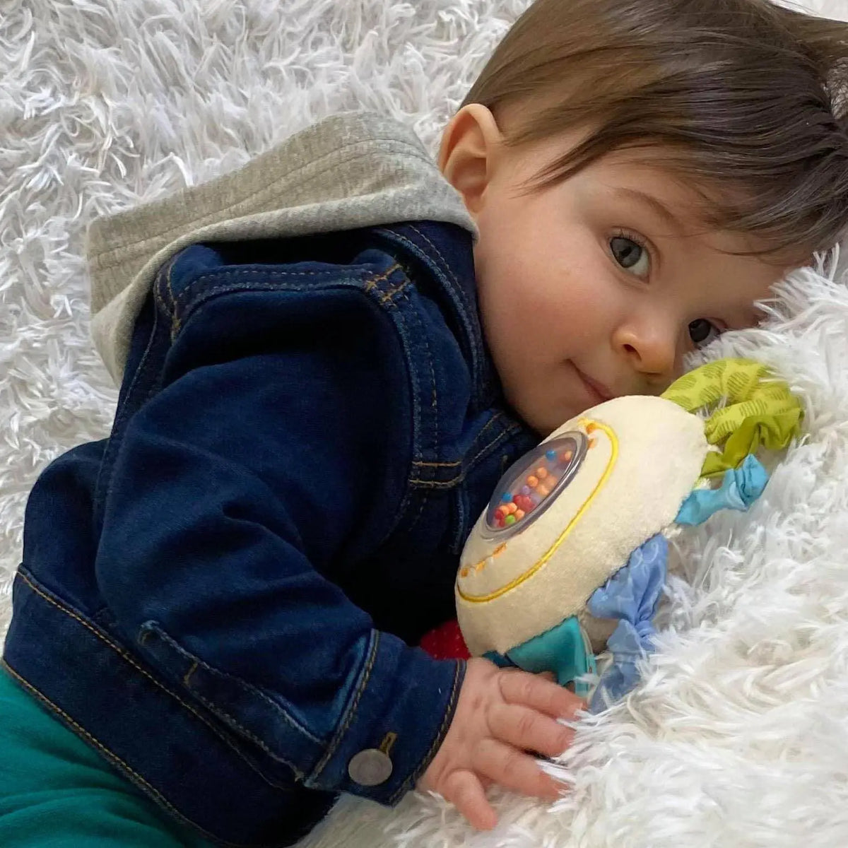 Teether Cuddly Rainbow Round Activity Toy | Plush Baby | The Baby Penguin