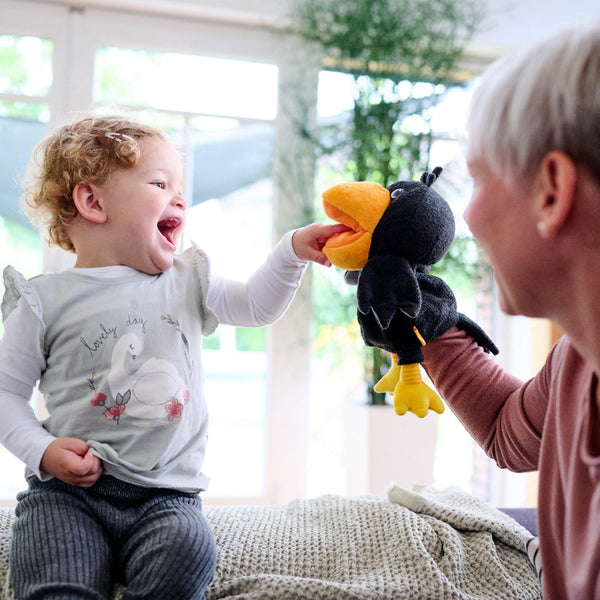 Theo the Raven Glove Puppet | Puppets & Theater | The Baby Penguin