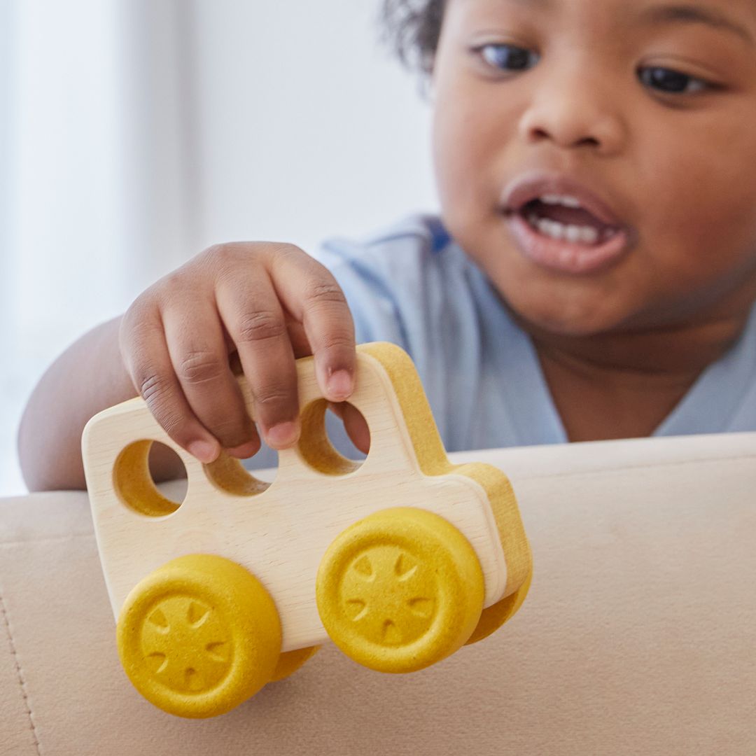 PlanToys Timber Trail Wooden Baby Bus