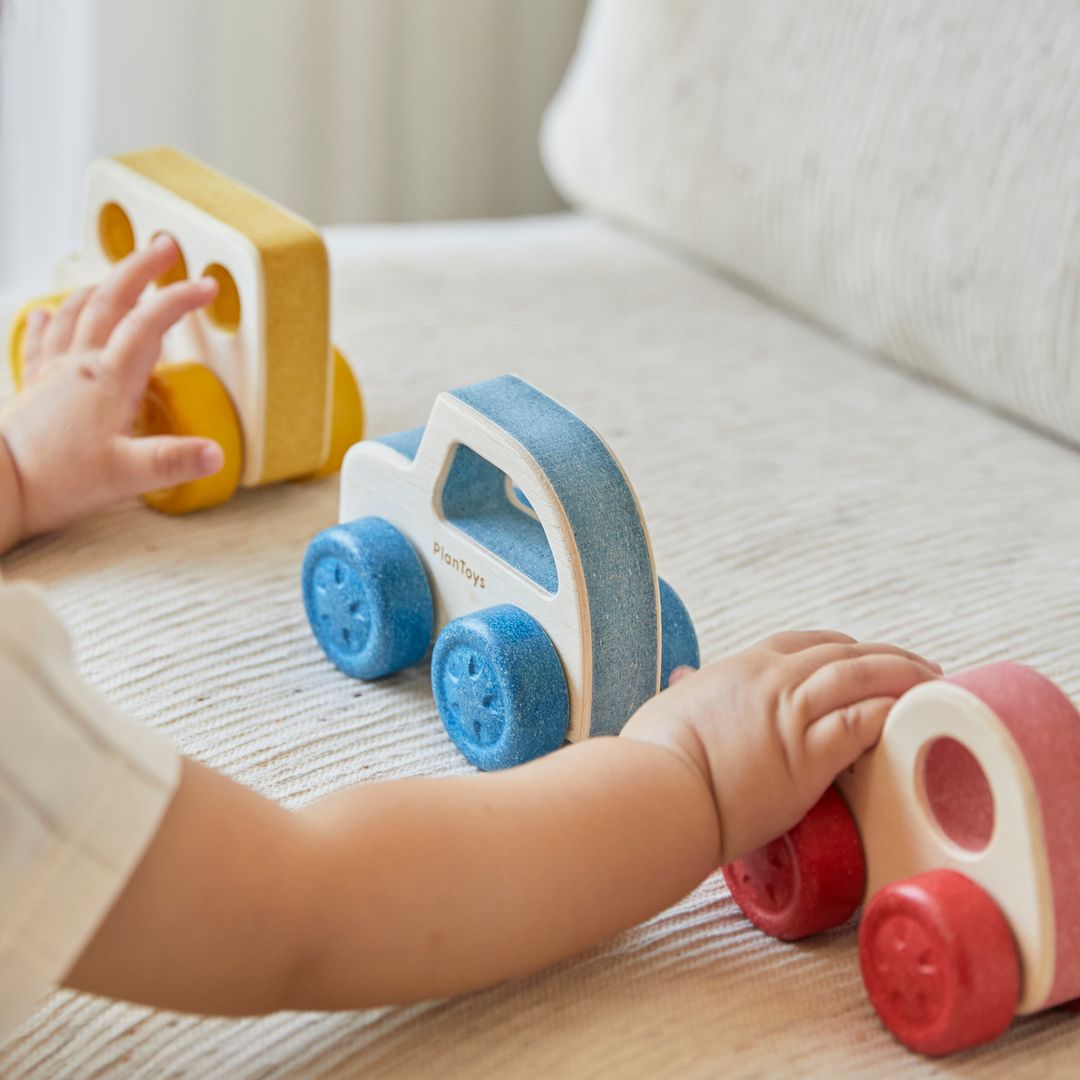 PlanToys Timber Trail EV Wooden Baby Car