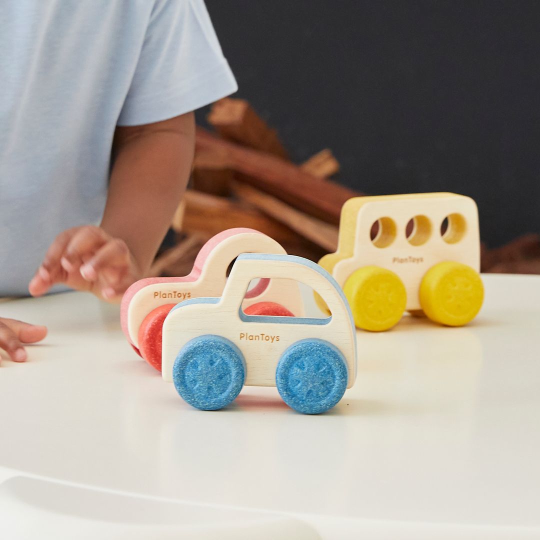 PlanToys Timber Trail EV Wooden Baby Car