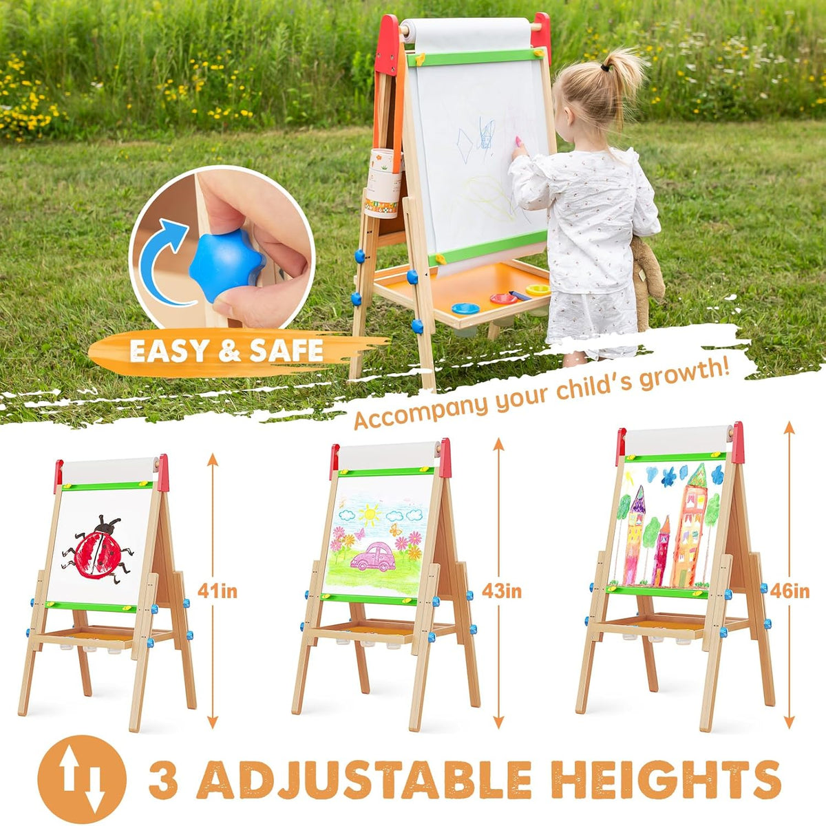 Tiny Land® 3-in-1 Art Easel for Kids - The Baby Penguin