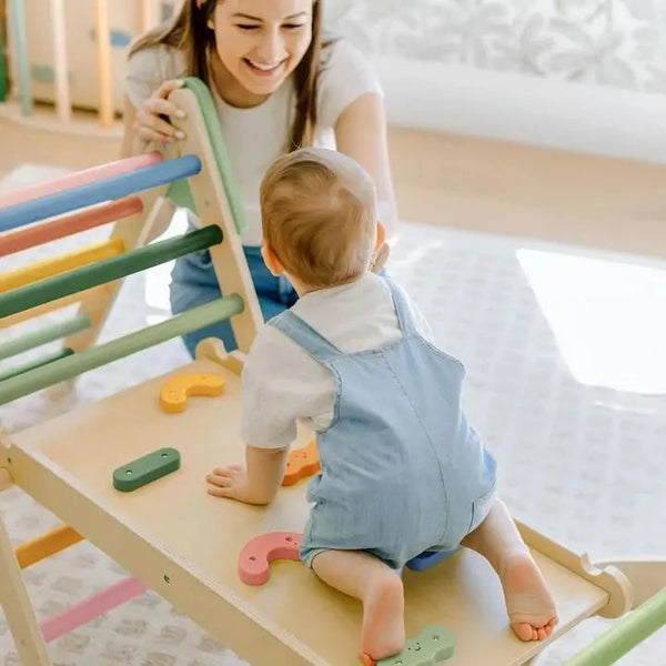 Tiny Land® 7-in-1 Morandi Pikler Triangle Set - The Baby Penguin