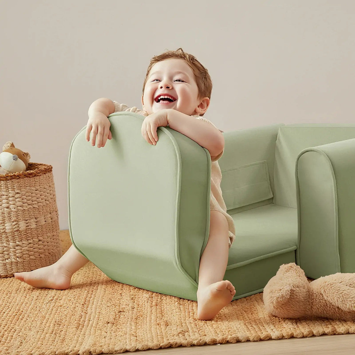 Tiny Land® GentleSnug Kid Chair - Sage - The Baby Penguin