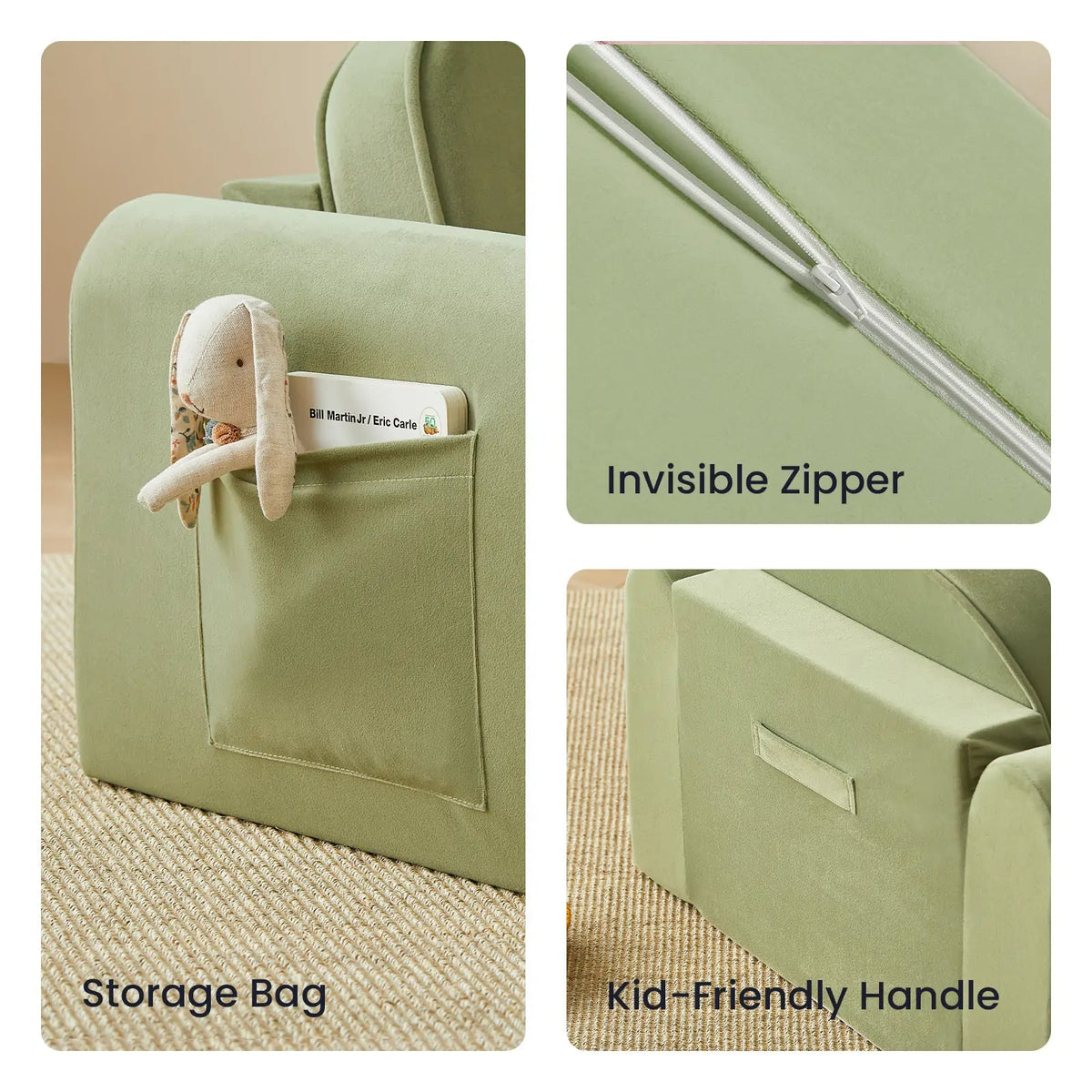 Tiny Land® GentleSnug Kid Chair - Sage - The Baby Penguin