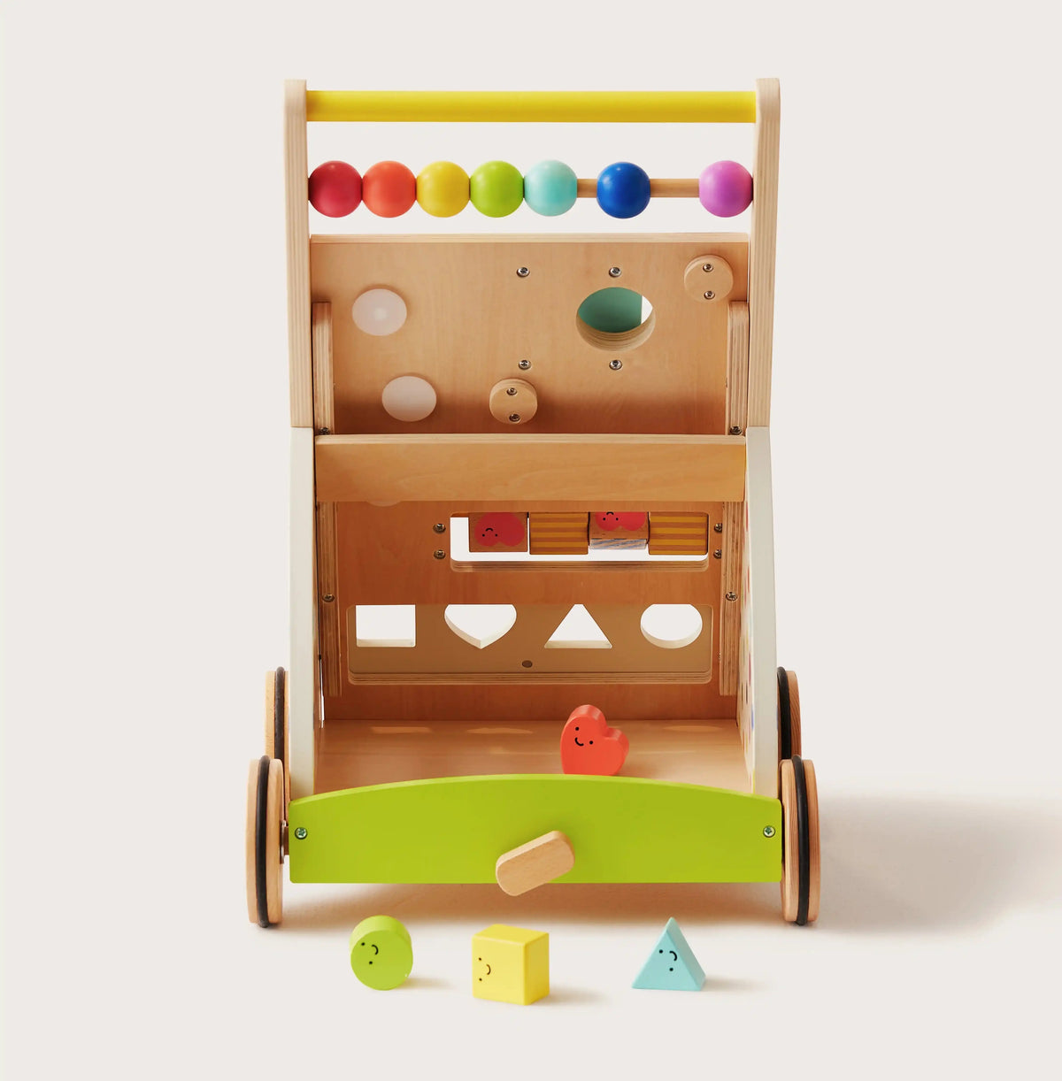 Tiny Land® Premium Natural Wooden Activity Walker | baby walker | The Baby Penguin