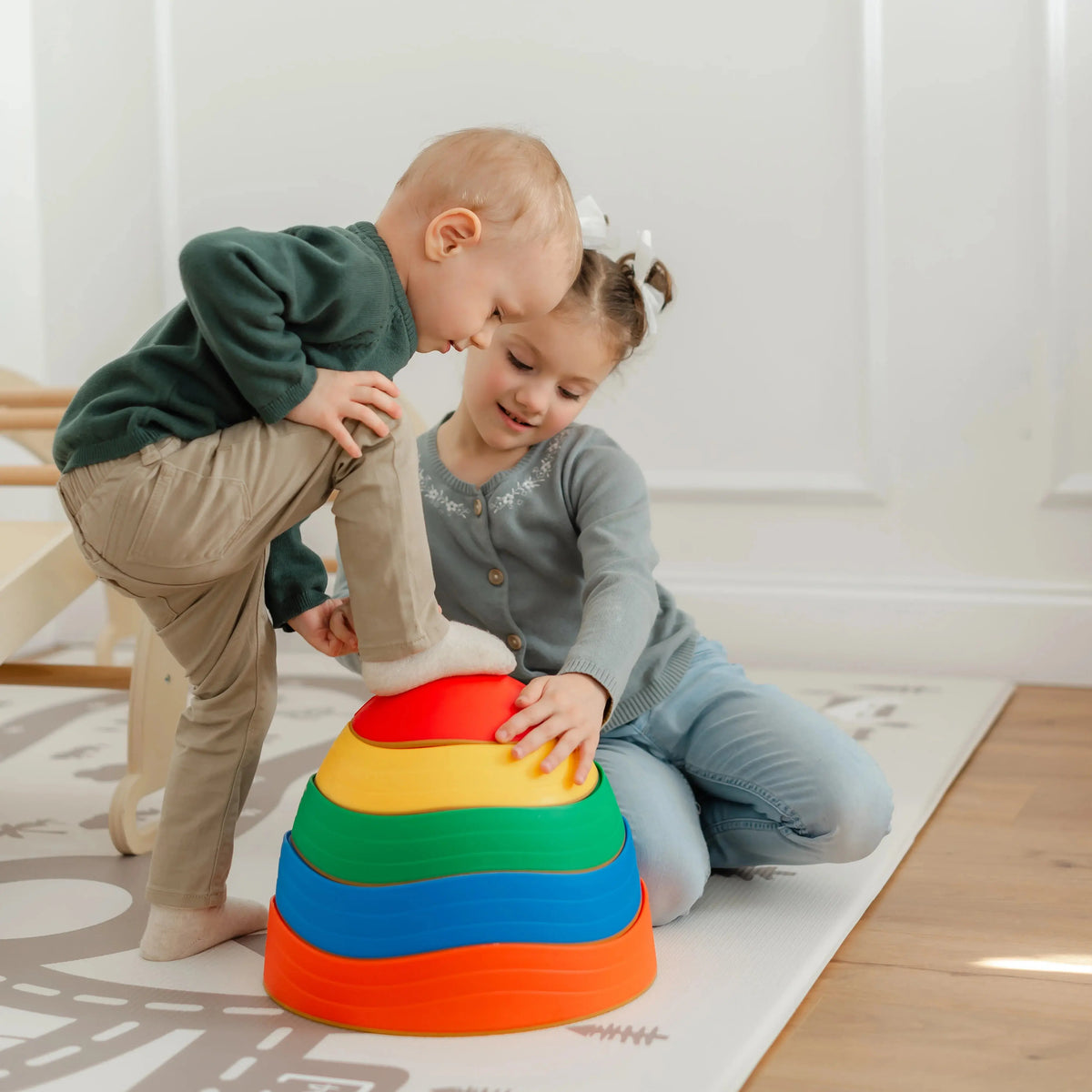 Tiny Land® Stepping Stones - Rainbow Color | stepping stones | The Baby Penguin