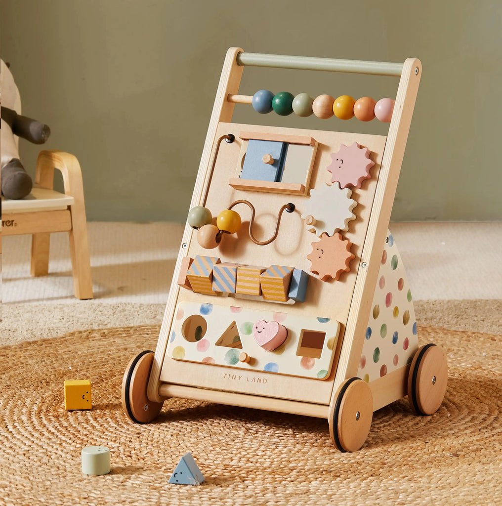 Tiny Land® Versatile Natural Wooden Baby Walker | baby walker | The Baby Penguin