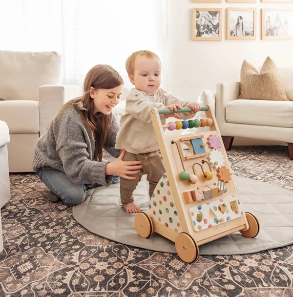 Tiny Land® Versatile Natural Wooden Baby Walker | baby walker | The Baby Penguin