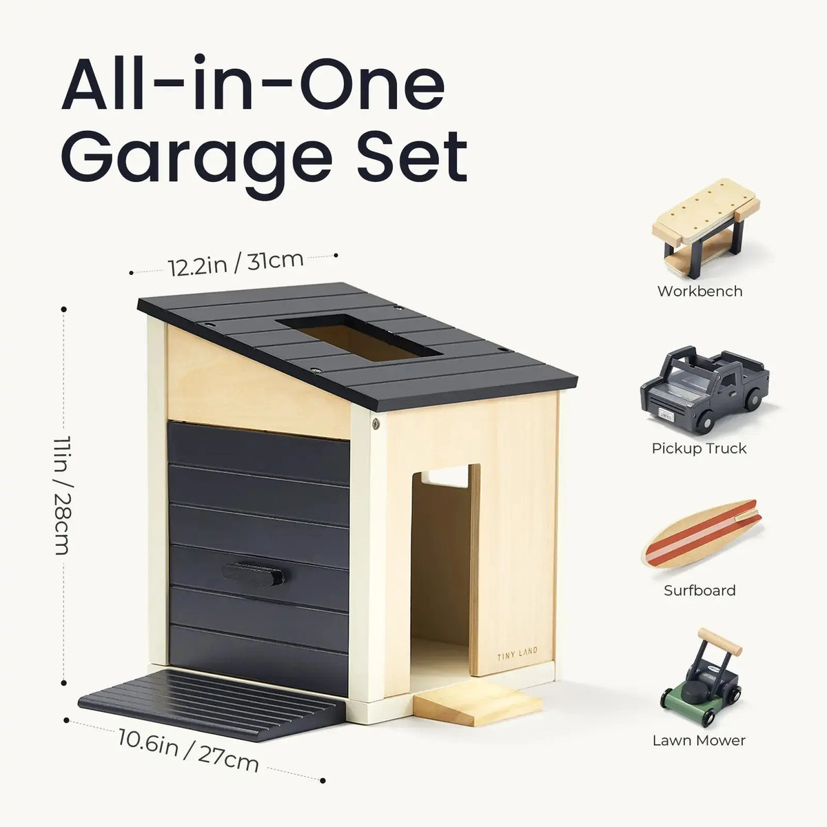Tiny Land® Wooden Dollhouse - Garage |  | The Baby Penguin