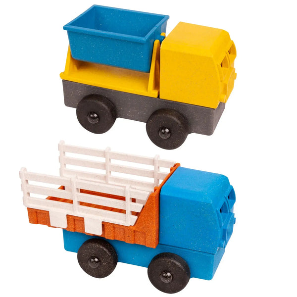 Tipper & Stake Truck Two Pack | Made in the USA Luke's Toy Factory