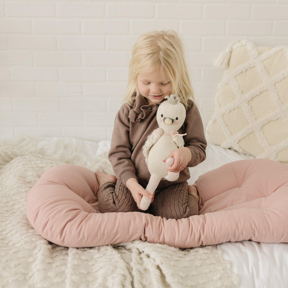 Toddler Lounger Pillow - Blush - The Baby Penguin