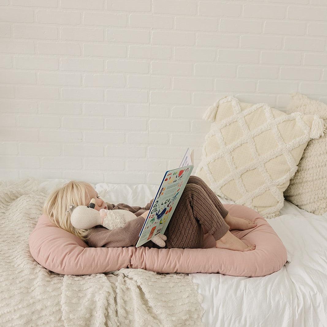 Toddler Lounger Pillow - Blush - The Baby Penguin